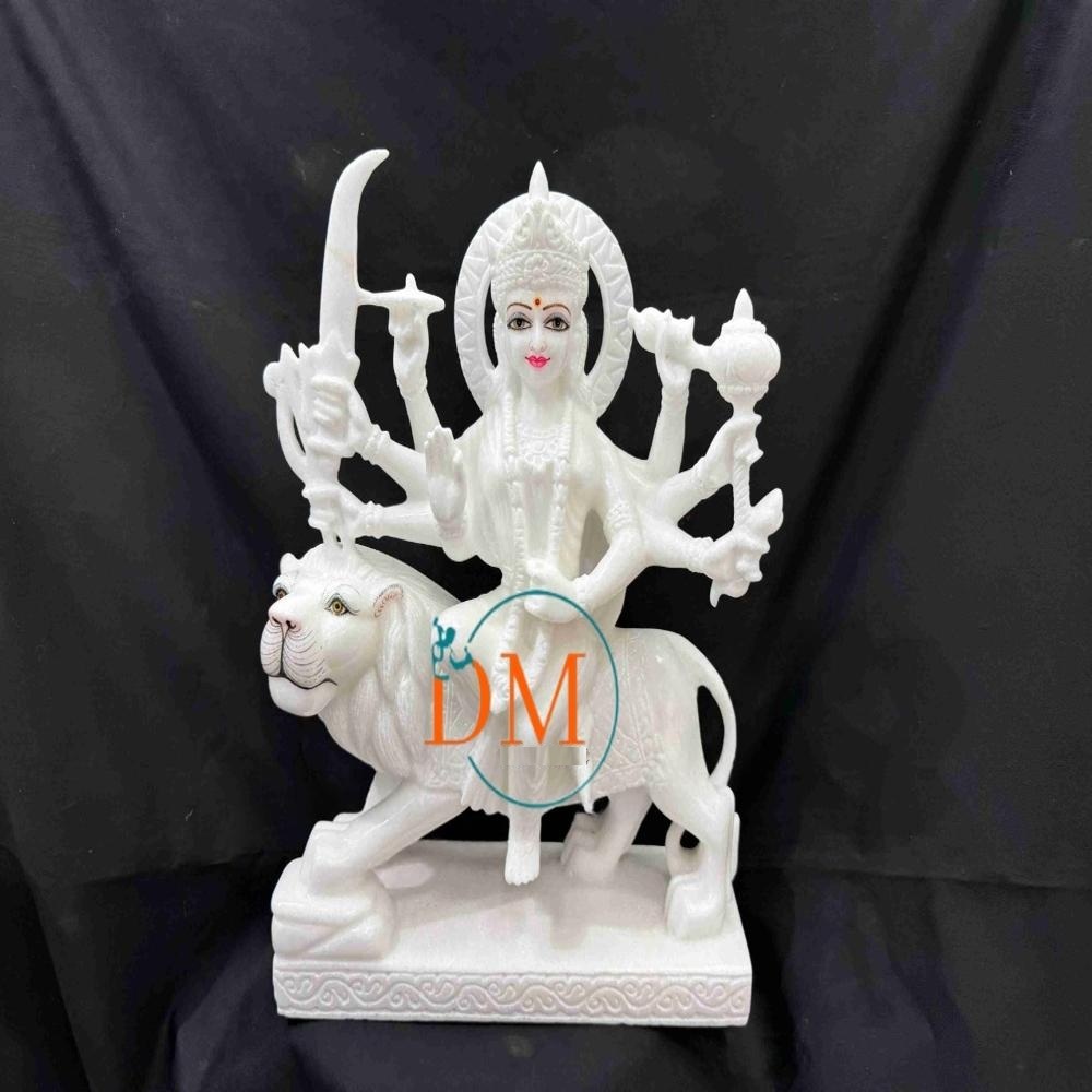 12 Inch Vaitnaam Marble Durga Idol - Feature: Easy To Clean