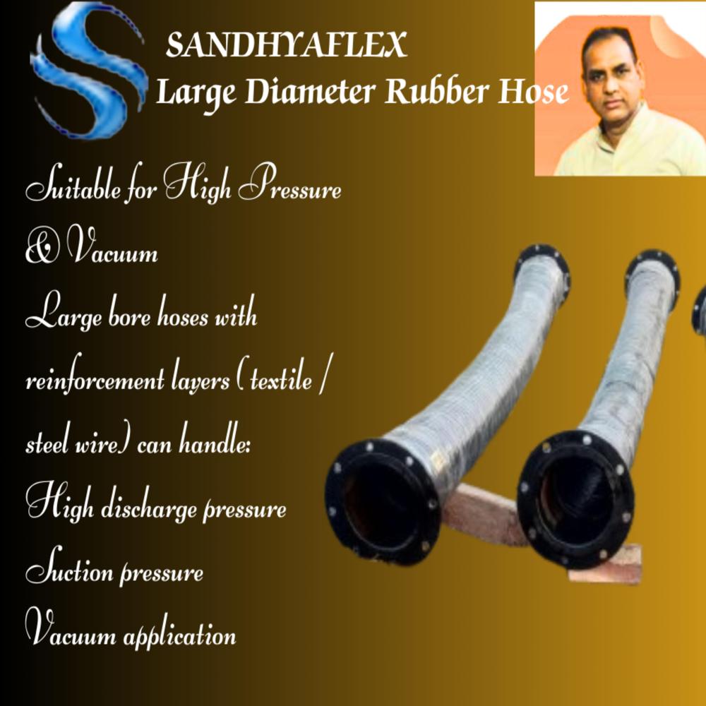 Large Diameter Rubber Hose - Hardness: 60 Shore A
