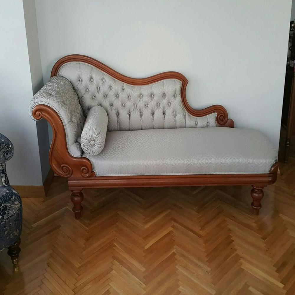 Premium Hand-Crafted Teak Wood Couch Sofa - Luxury Solid Wood Settee with Customizable Finish & Fabric by Elegant Wood Art