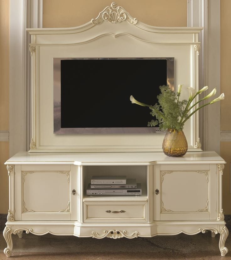 Premium Hand-carved Teak Wood Tv Unit- Luxury Entertainment Cabinet By Elegant Wood Art - Feature: Eco-friendly