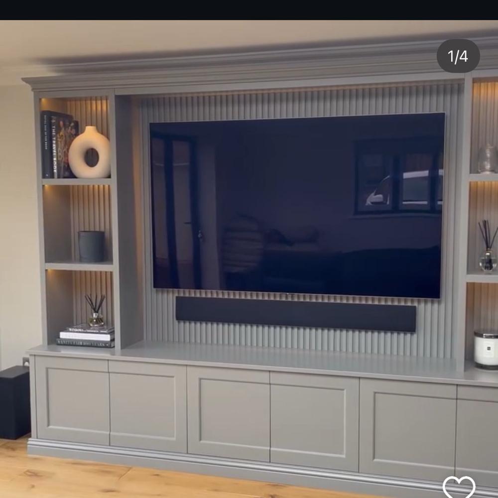 Premium Hand-Carved Teak Wood TV Unit- Luxury Entertainment Cabinet by Elegant Wood Art