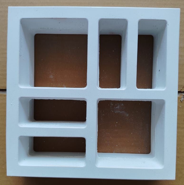 3D TWO LINING  WHITE CEMENT JALI