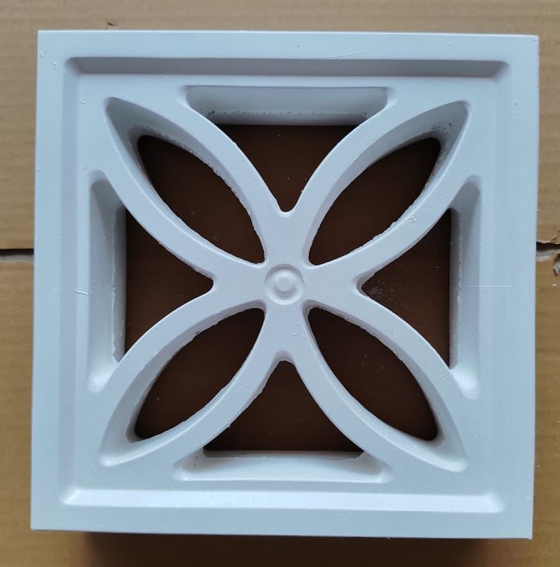 4 SIDED WINDOW WHITE CEMENT JALI