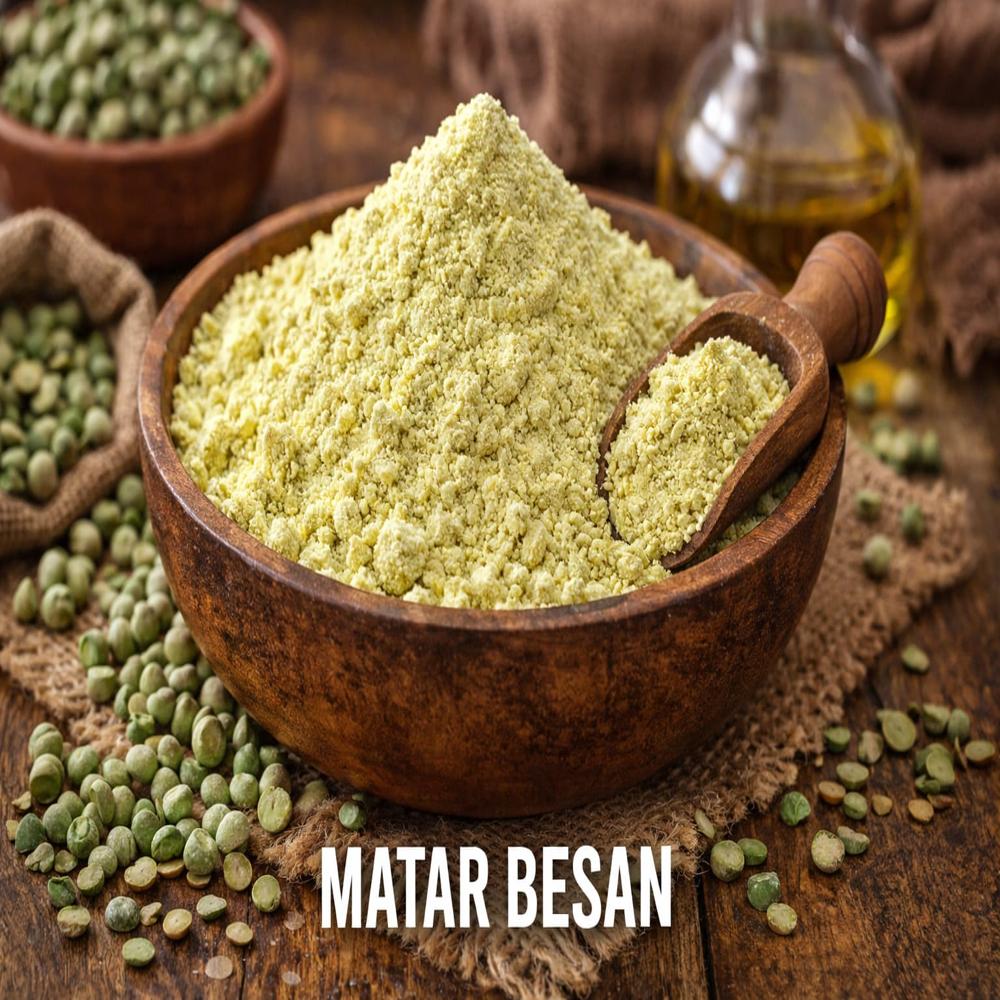 Matar Besan - Carbohydrate: 60% Percentage ( % )