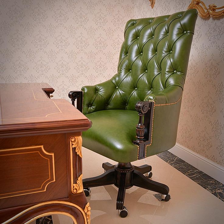 Hand-Carved Teak Wood Revo-lving Office Chair - Luxury Executive Throne with Ergonomic Swivel