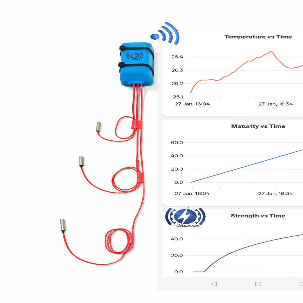 Wireless Mass Concrete Temperature Monitoring & Maturity Sensor