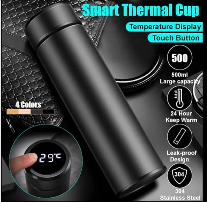 Luxury 4-in-1 Diary, Pen, Temperature Bottle & Keychain Combo (SS-10402)