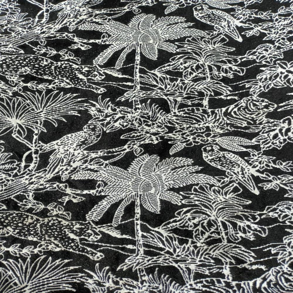 black and white jacquard fabric