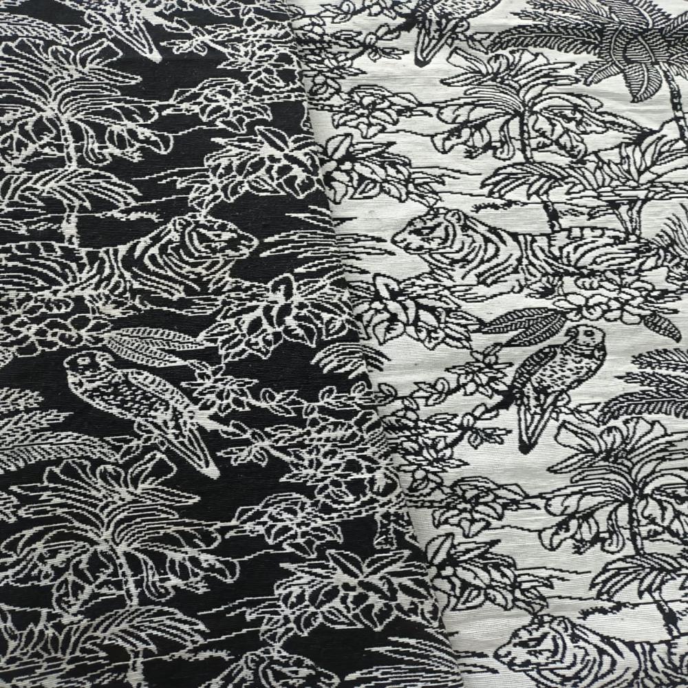 black and white jacquard fabric