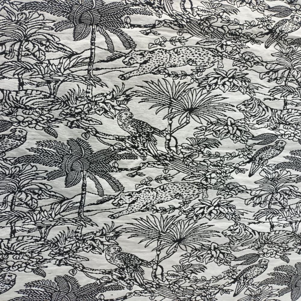 black and white jacquard fabric