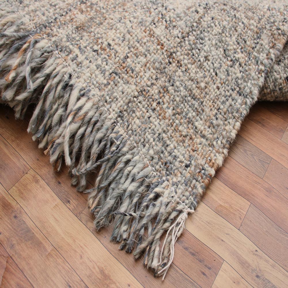Handwoven Wool Jute Rug