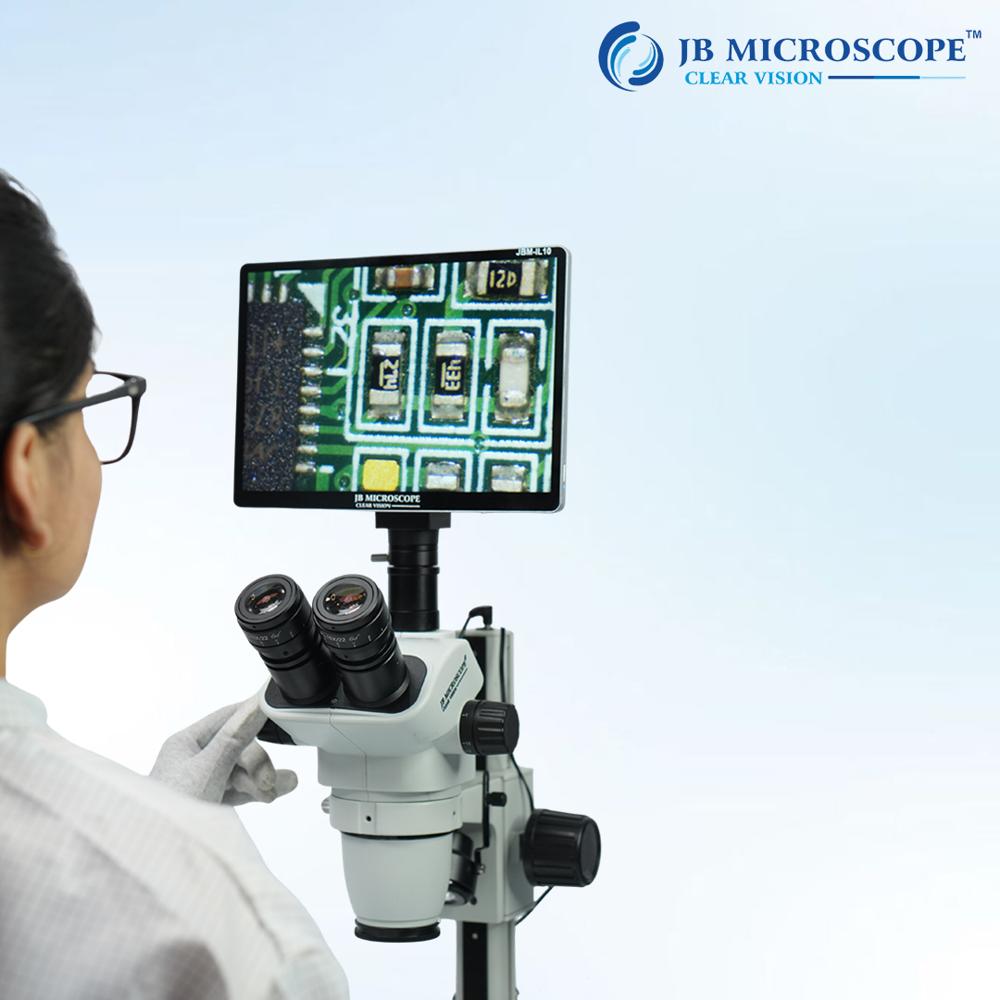 Stereo Zoom Microscope Jbm-45 - Coarse Adjustment Range: 50 Mm Coarse Movement.