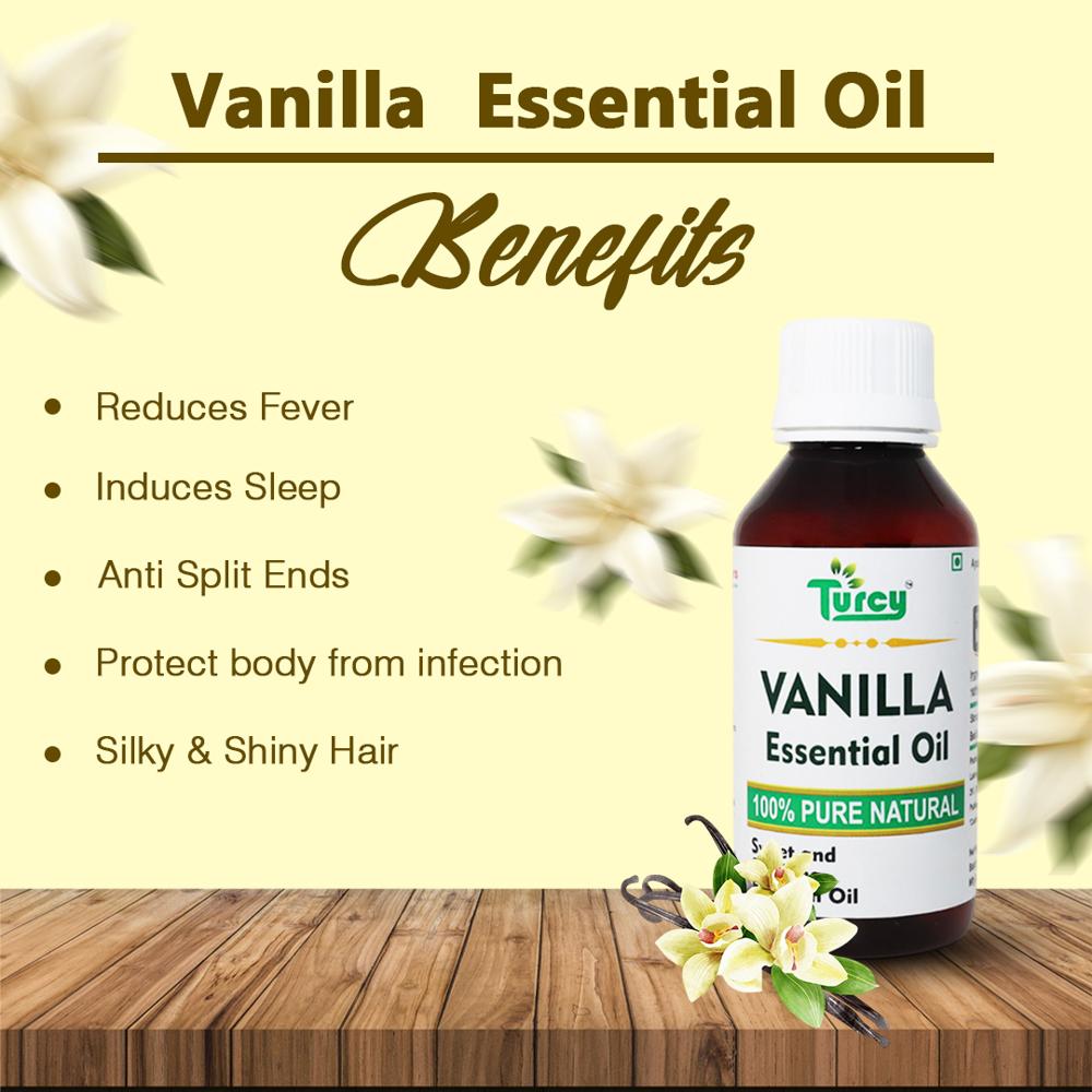 Turcy  Vanilla Essential Oil | Natural  Skin & Hair Care, Relaxation & Aromatherapy(15ml)