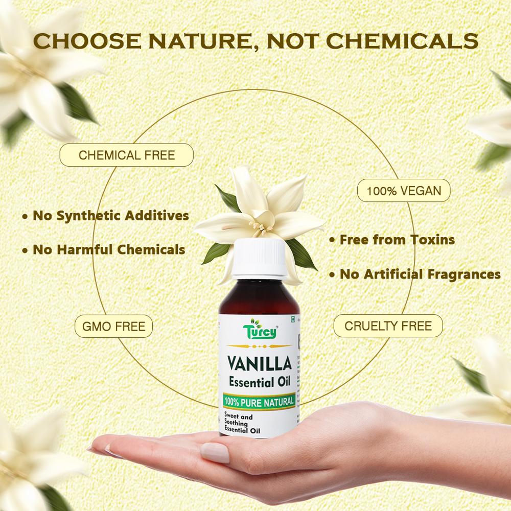 Turcy  Vanilla Essential Oil | Natural  Skin & Hair Care, Relaxation & Aromatherapy(15ml)