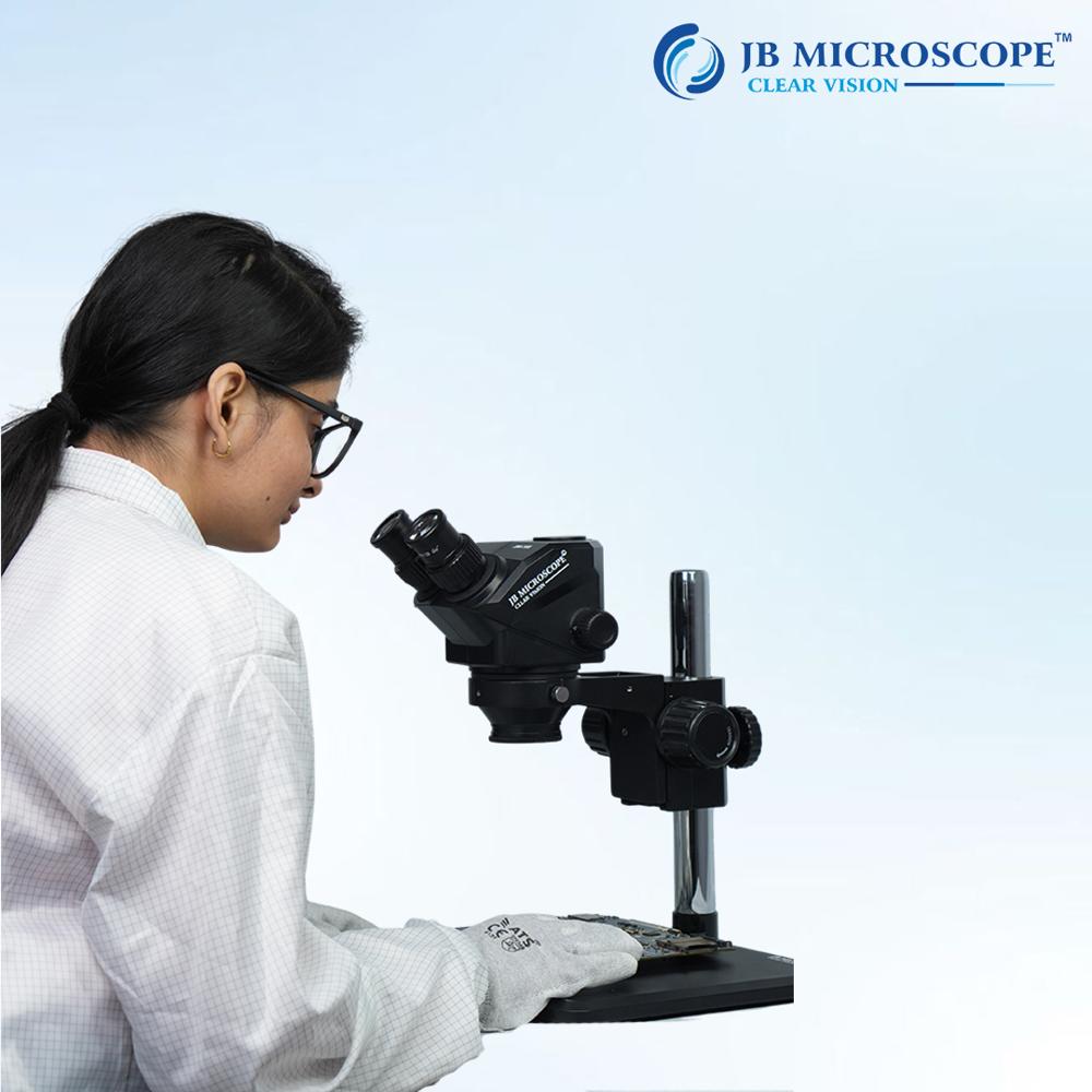 Stereo Zoom Microscopejbm-750b - Coarse Adjustment Range: 50 Mm Via Rack And Pinion Mechanism