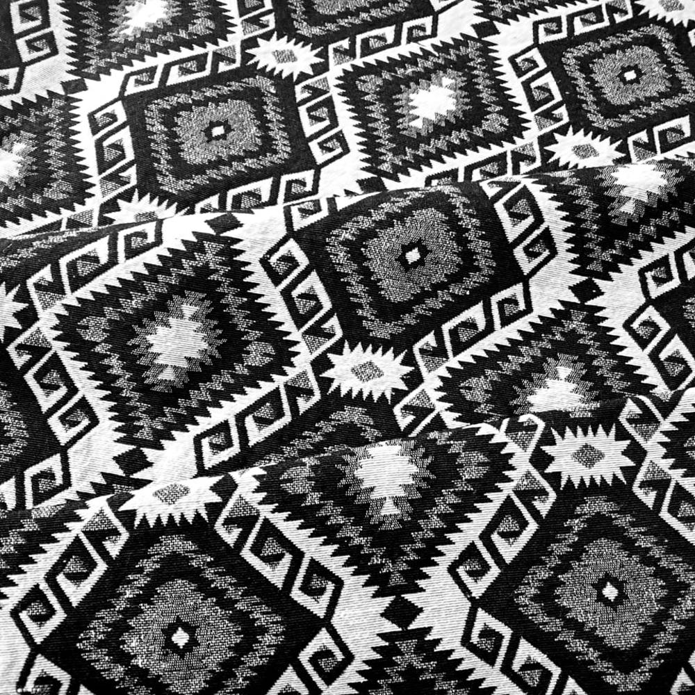 black white jacquard fabric