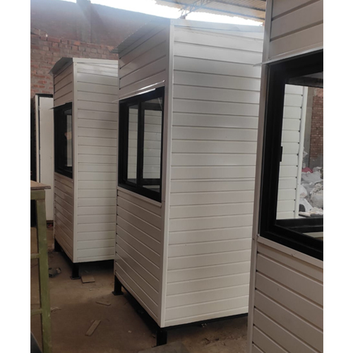 Security Cabin - Color: Off White & Blue