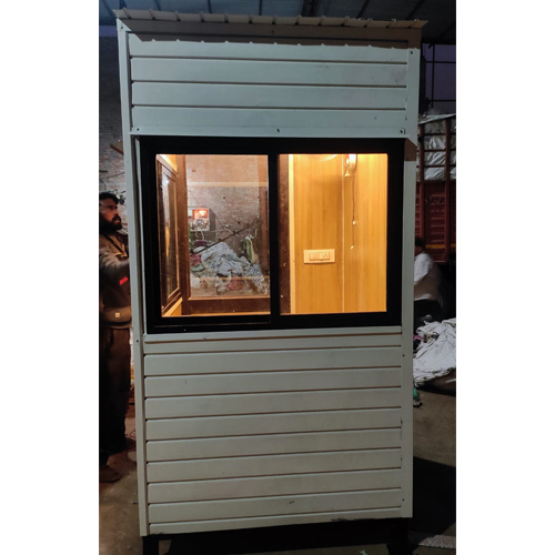 Security Cabin - Color: Off White & Blue