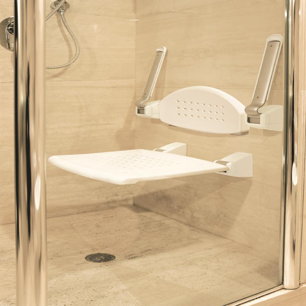 Prosafe Shower Seat With Backrest And Armrest For Shower Area In Handicap Toilet