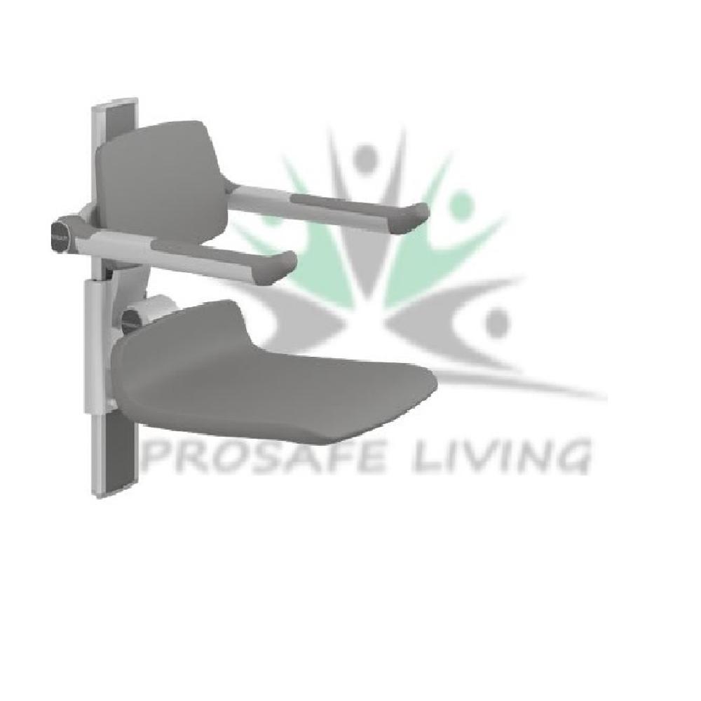 Prosafe Height Adjustable Lift Up Wall Mounted Shower Seat System