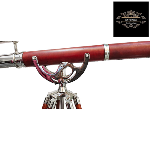 Nickel Chrome Finish Nautical Vintage Double Barrel Telescope
