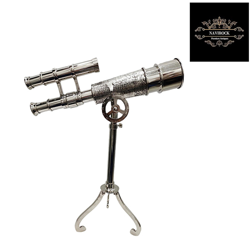 Vintage Antique Brass Telescope for Home Decor