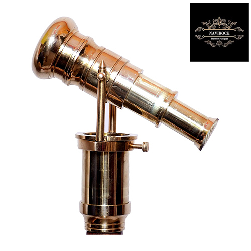 Victorian Walking Cane Telescope with Brass Handle