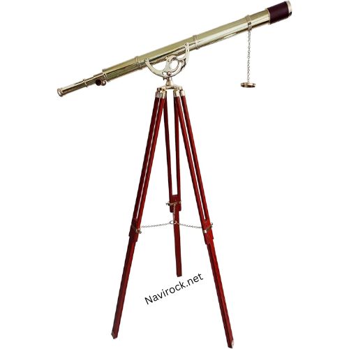 Adjustable Shiny Brass Vintage Single Barrel Telescope