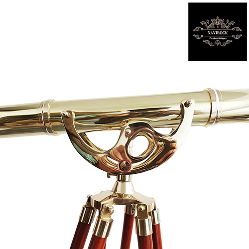 Adjustable Shiny Brass Vintage Single Barrel Telescope