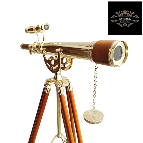 Vintage Maritime Anchor Master Double Barrel Telescope