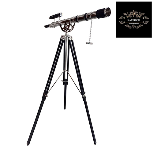 Chrome Finish Unique Nautical Brass Telescope