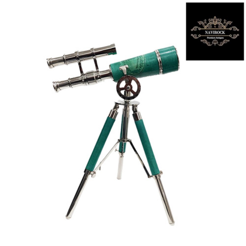 Brass Chrome Finish Nautical Vintage Telescope For Table Decorative - Focus Range: 10 M To Infinity