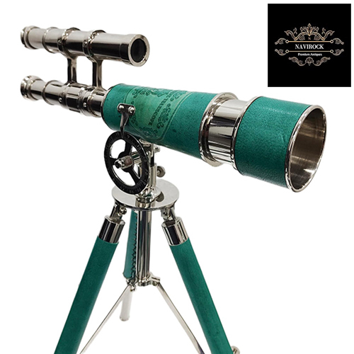 Brass Chrome Finish Nautical Vintage Telescope For Table Decorative