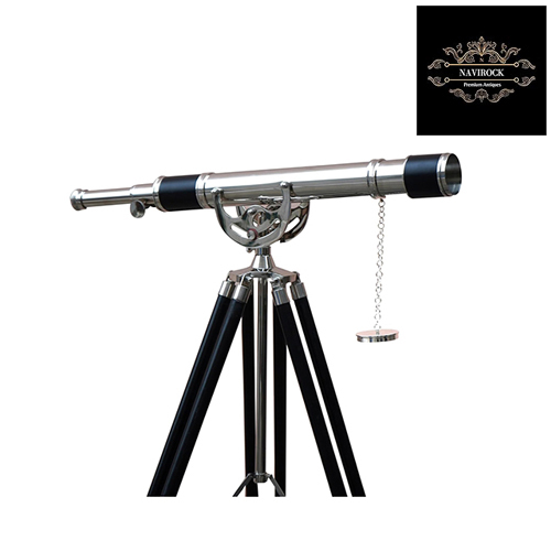 Antique Handmade Royal Brass Chrome Telescope