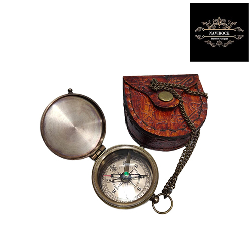 Authentic Brass Navigational Ship Sailor Instrument Vintage Quote Compass