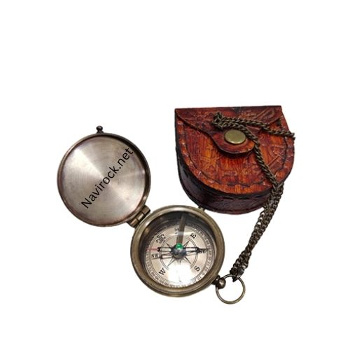Authentic Brass Navigational Ship Sailor Instrument Vintage Quote Compass