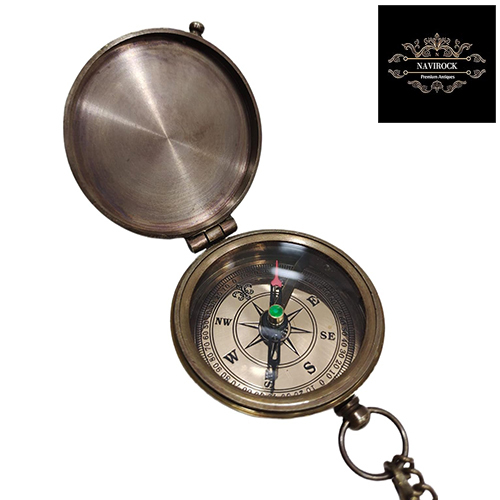 Authentic Brass Navigational Ship Sailor Instrument Vintage Quote Compass