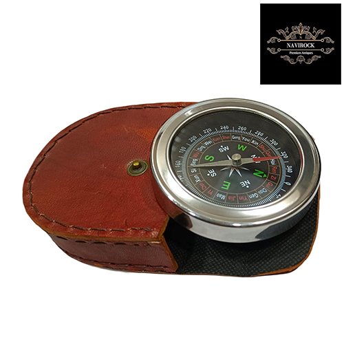 Vintage Compass with Leather Case Gift