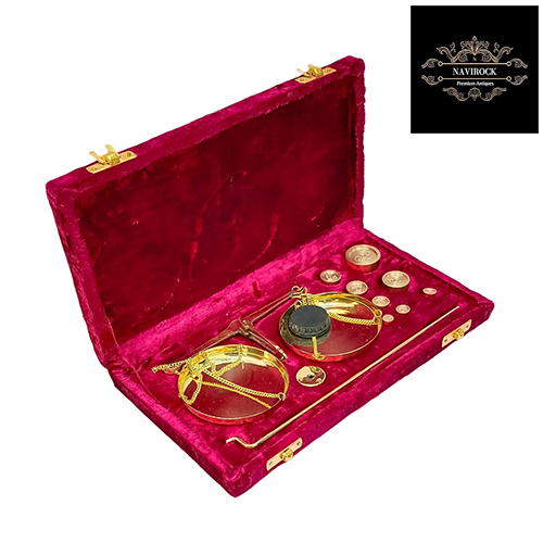Old Traditional Weight Showpiece Brass Weighing Scale