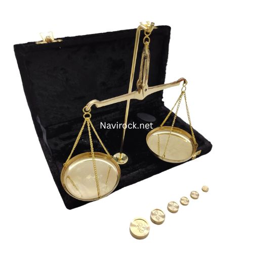 Vintage Old Traditional Goldsmith Weight Antique Brass Weighing Scale - Diameter: Pan Diameter Approximately 10-12 Cm Each