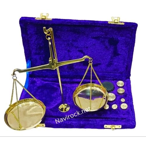 Traditional Goldsmith Weight Showpiece Brass Weighing Scale