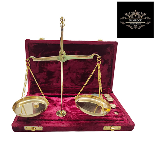 Vintage Apothecary Scale Small Brass Weight Scale