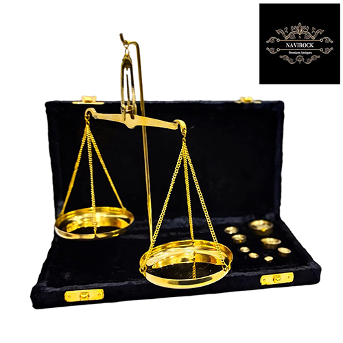 Old Traditional Weight Showpiece Brass Justice Law Scale