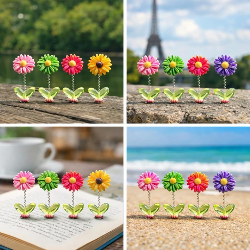 Car Dashboard Decorative Sunflower Figurines 5 pcs