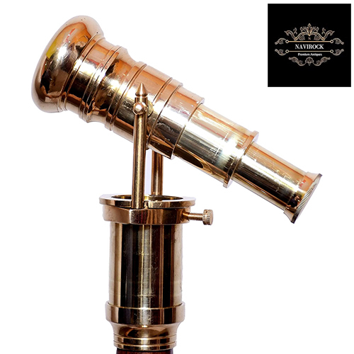 Victorian Walking Cane with Telescope Brass Handle