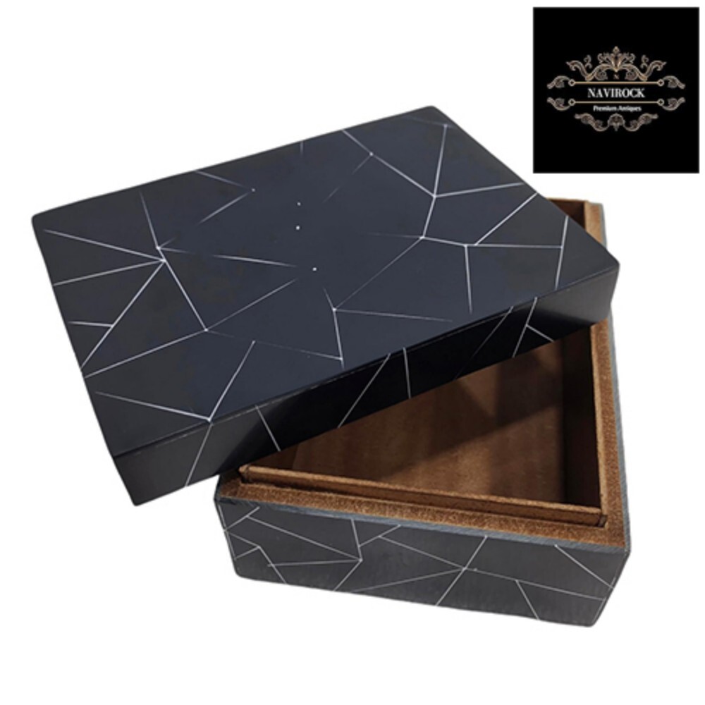 Handmade Decorative Jewelry Box - Color: Blue