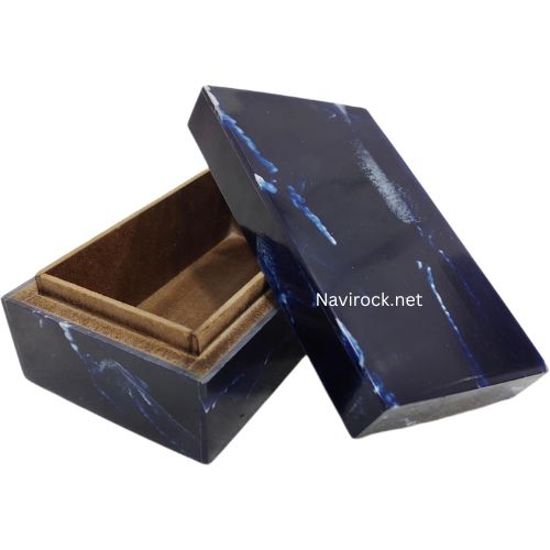 Organizer Blue Colored Storage Box - Dimension (L*W*H): 5"D X 3"W X 2"H Inch (In)