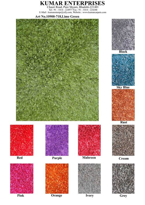 Shaggy Rugs Lime Green