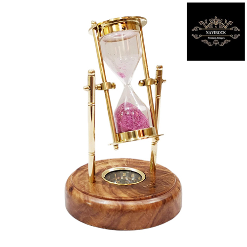 Royal Vintage Unique Hanging Brass Hourglass Sand Timer