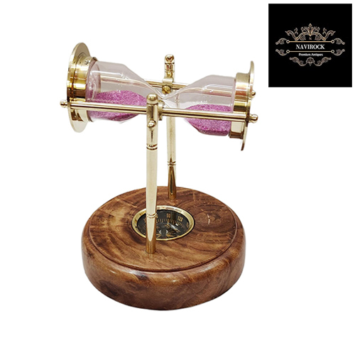 Royal Vintage Unique Hanging Brass Hourglass Sand Timer